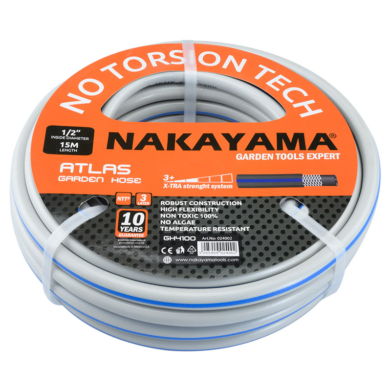 NAKAYAMA GH4100 Λάστιχο Atlas 3 Επιστρώσεις 15m 1/2'' GH4100